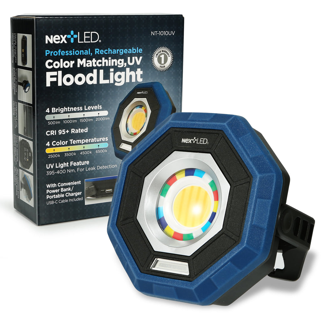 NextLED NT-1010UV Rechargeable Color Matching UV Floodlight