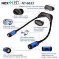 NextLED NT-6633 Rechargeable Neck Light With Magnetic Base/Tripod Mount