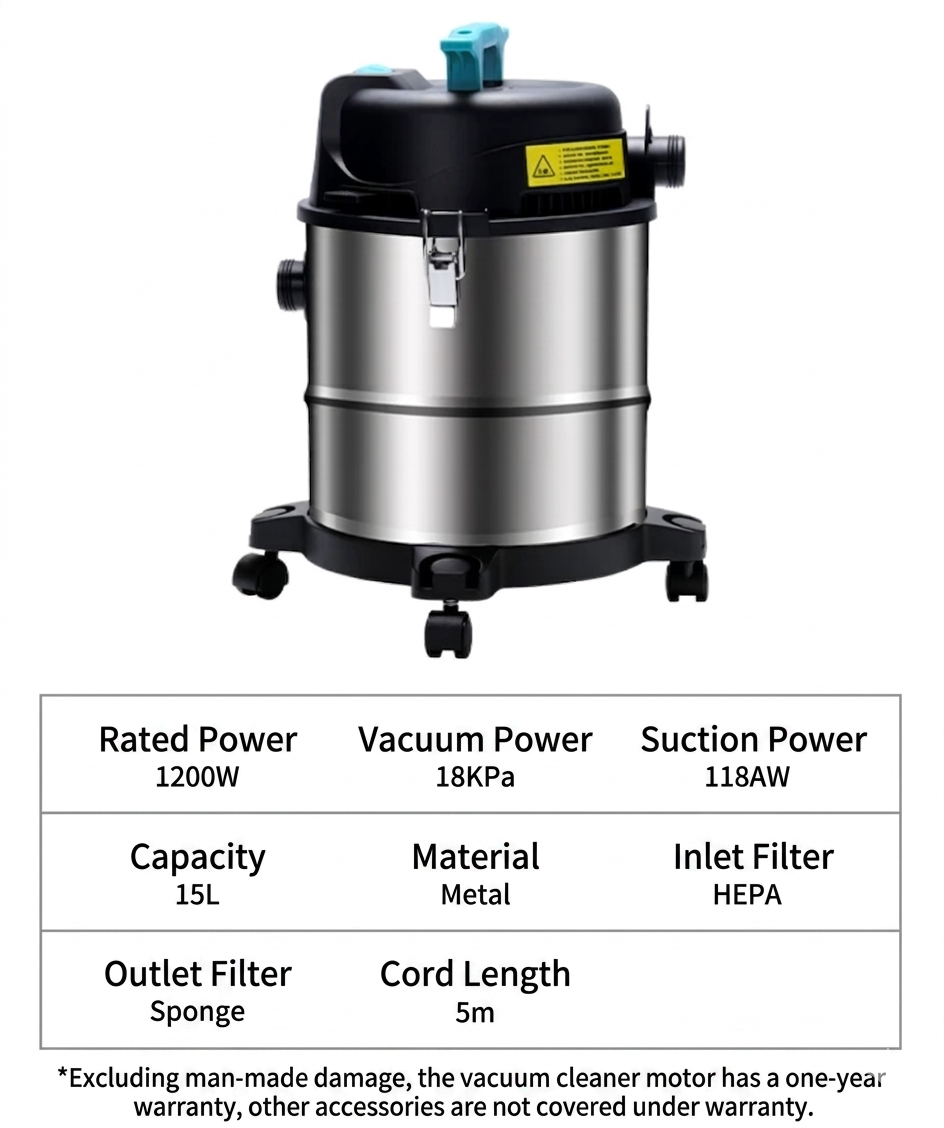 SGG 3 in 1 Dry Wet Blow Vacuum Cleaner 1200W