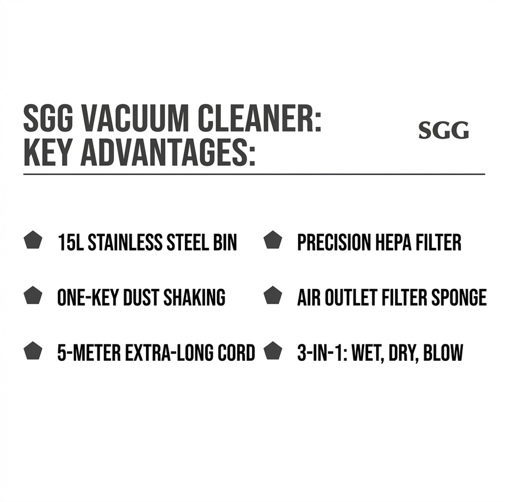 SGG 3 In 1 Vacuum Cleaner 1200W (Dry Wet Blow)