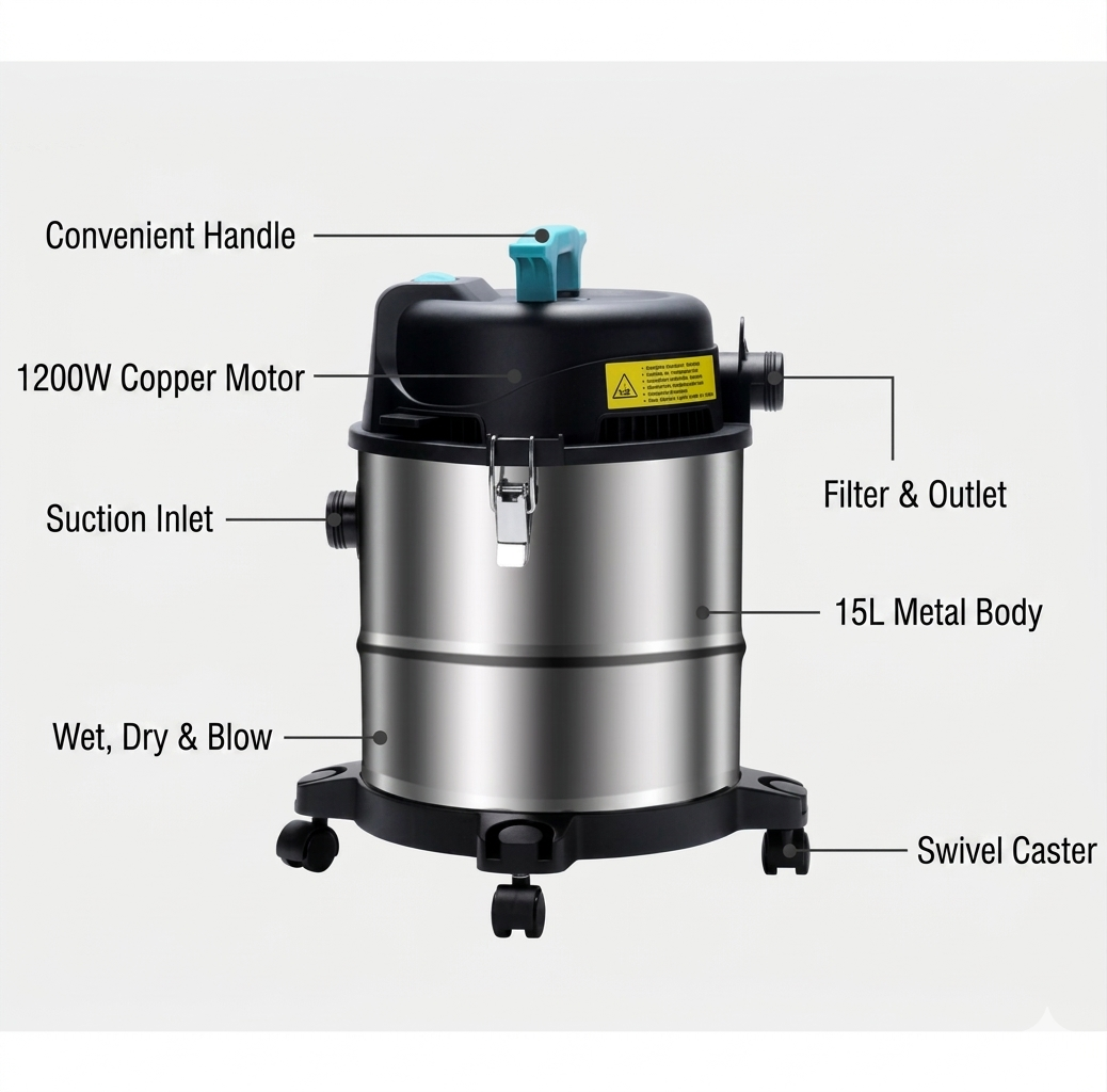 SGG 3 In 1 Vacuum Cleaner 1200W (Dry Wet Blow)