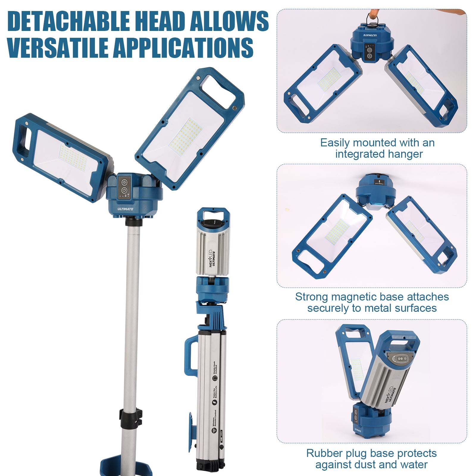 NextLED NT-6926M Rechargeable Cordless Dual Color CRI 90 Tripod LED Shop Light