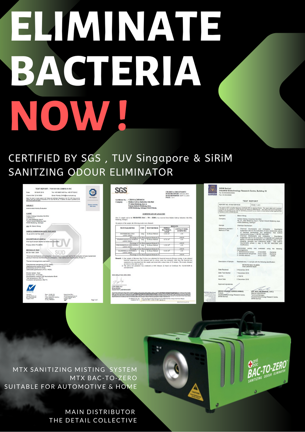 MTX Bac To Zero Sanitizing Machine 900W (Hot Fogger Machine)