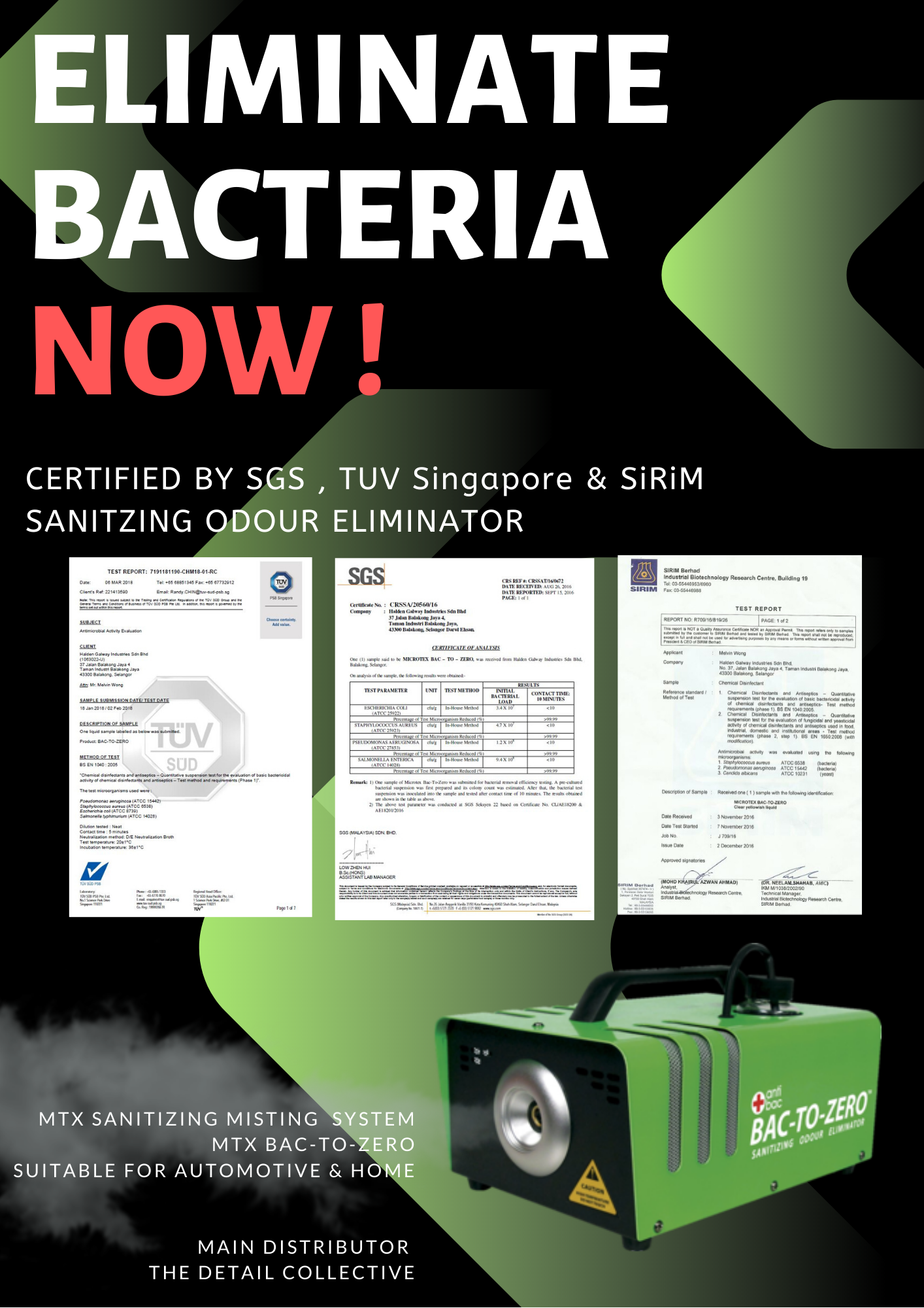 MTX Bac To Zero Sanitizing Machine 900W (Hot Fogger Machine)