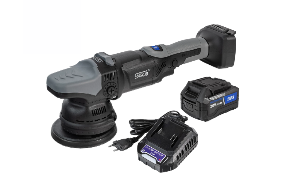 SGCB Cordless Brushless 5" Dual Action Random Orbital Polisher