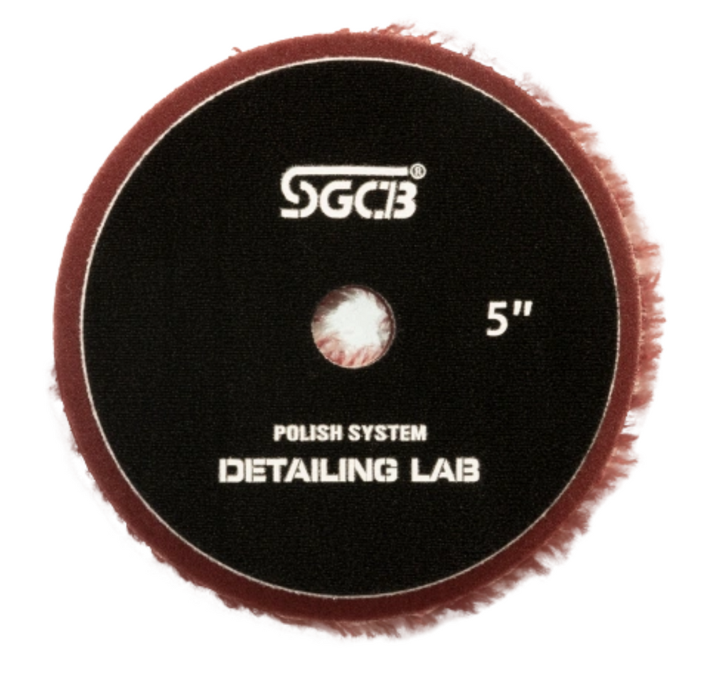 SGCB Wool Heavy Cutting Pad (Red Short) Pad 5inch