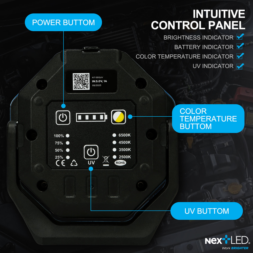 NextLED NT-1010UV Rechargeable Color Matching UV Floodlight
